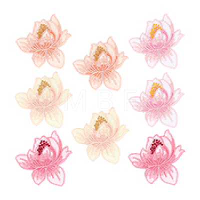 8Pcs 4 Colors Polyester Clothing Patches PATC-PH0001-09-1