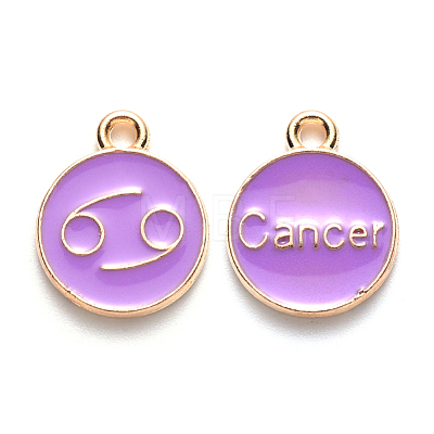 Alloy Enamel Pendants X-ENAM-S124-01A-01D-1