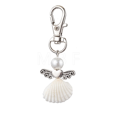 Angel Spiral Shell Pendant Decooration HJEW-JM01964-02-1