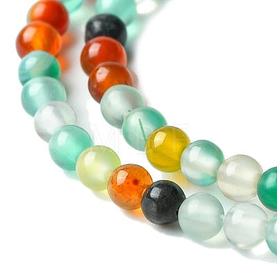 Natural Agate Round Bead Strands G-A130-3mm-K03-1