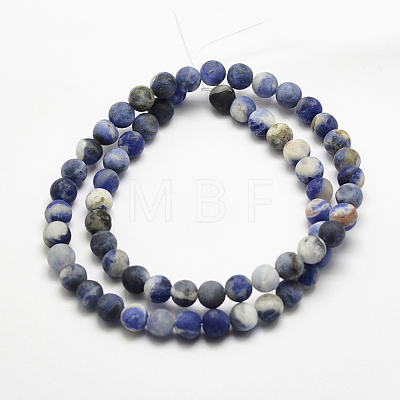 Natural Sodalite Beads Strands X-G-J364-01-6mm-1