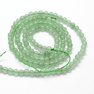 Natural Green Aventurine Beads Strands G-N0202-02-3mm-1