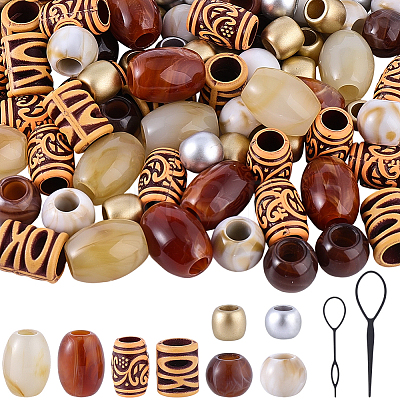 DIY African Dreadlock Hair Accessories Kits FIND-PA0001-49-1