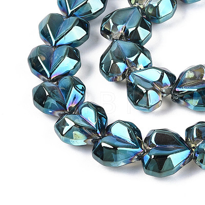Electroplate Transparent Glass Beads Strands EGLA-B012-AB18-1