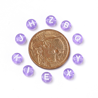 Transparent Lilac Acrylic Beads TACR-YW0001-08I-1