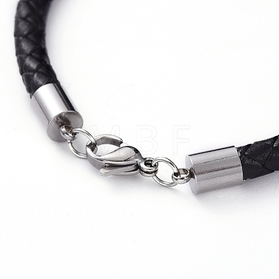 Unisex Braided Leather Cord Bracelets BJEW-JB04941-01-1