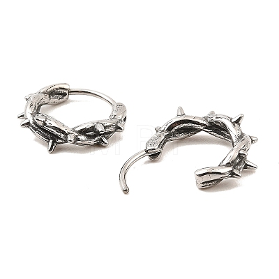 Skull Theme 316 Surgical Stainless Steel Hoop Earrings for Women Men EJEW-D096-04E-AS-1