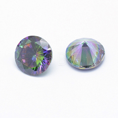 Cubic Zirconia Pointed Back Cabochons X-ZIRC-M002-5mm-010-1