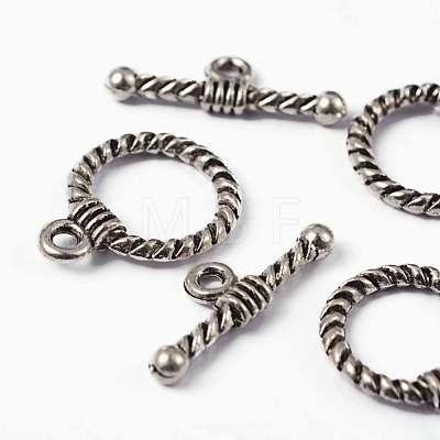 Tibetan Style Alloy Toggle Clasps EA9138Y-NF-1