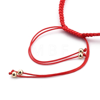 Couple Adjustable Nylon Thread Braided Bead Bracelets BJEW-JB05448-1