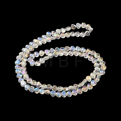 AB Color Plated Electroplate Transparent Glass Beads Strands EGLA-G037-09A-AB01-1