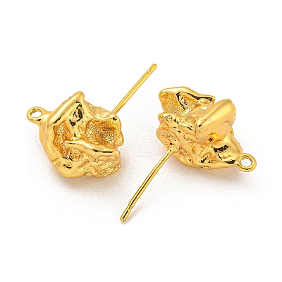 Rack Plating Brass Studs Earrings Finding KK-T072-17G-1