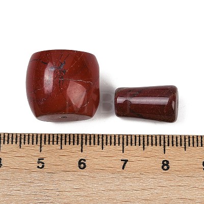 Natural Red Jasper 3 Hole Guru Beads G-F795-F01-01-1