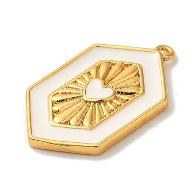 Rack Plating Brass Enamel Pendant KK-A229-31G-03-1