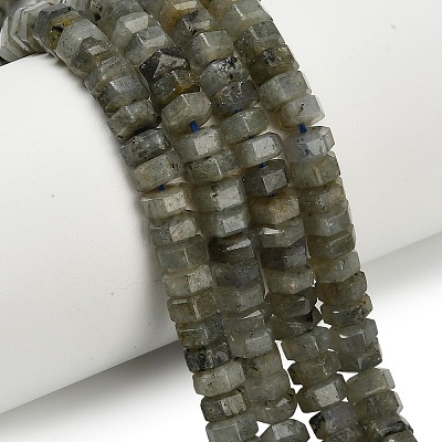 Natural Labradorite Beads Strands G-G317-A10-3x6mm-1
