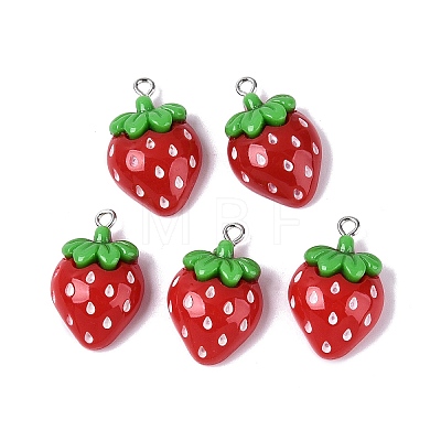 Spray Painted Resin Pendants RESI-Q232-03A-1
