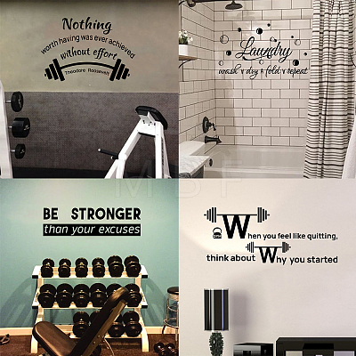 PVC Quotes Wall Sticker DIY-WH0200-051-1