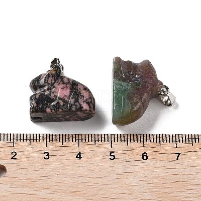 Natural & Synthetic Mixed Gemstone Pendants G-B068-06P-1