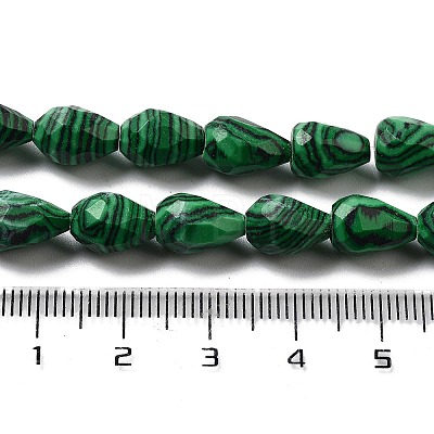 Synthetic Malachite Beads Strands G-P520-B17-01-1
