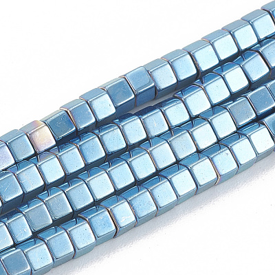 Electroplate Non-magnetic Synthetic Hematite Beads Strands G-N0318-03-1