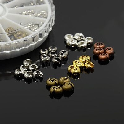 1 Box 6 Colors Crimp Beads Covers KK-X0056-NF-B-1