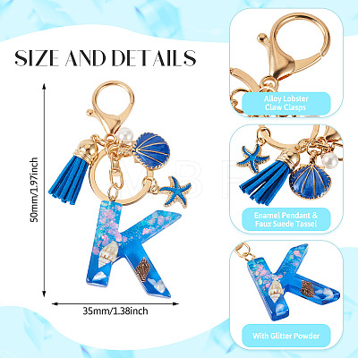 Star Resin & Shell Keychains KEYC-TAC00087-01K-1