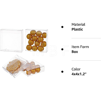 Foldable Transparent PET Boxes CON-WH0069-56-1