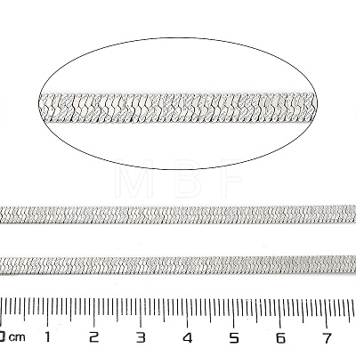 304 Stainless Steel Herringbone Chains CHS-A016-35A-P01-1