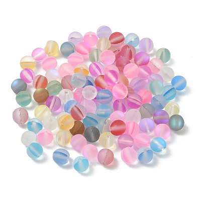 Transparent Frosted Glass Beads FGLA-YW0001-02A-1