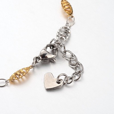 304 Stainless Steel Charm Bracelets STAS-O054-34-1