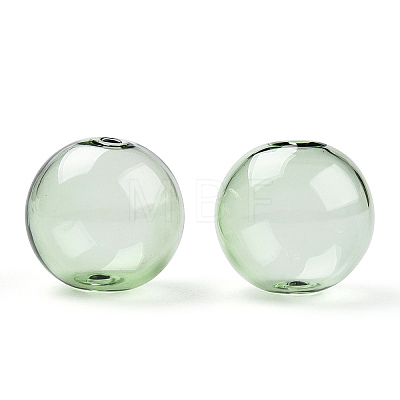 Transparent Blow High Borosilicate Glass Globe Beads GLAA-T003-09D-1