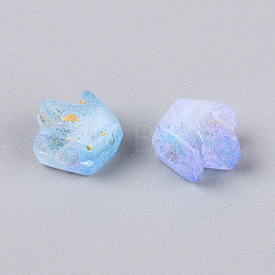 Frosted Transparent Acrylic Beads FACR-T009-01B-1