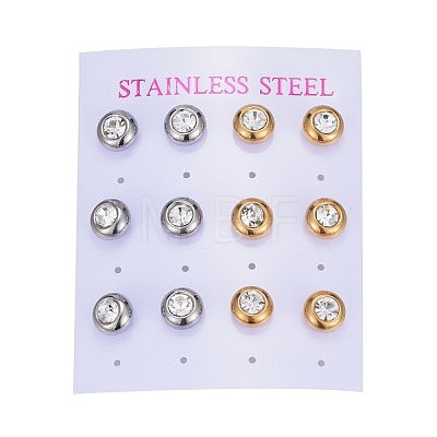 304 Stainless Steel Stud Earrings EJEW-L251-A01-1