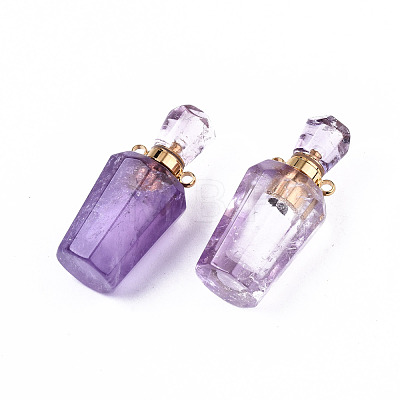 Faceted Natural Amethyst Pendants G-T131-14F-1