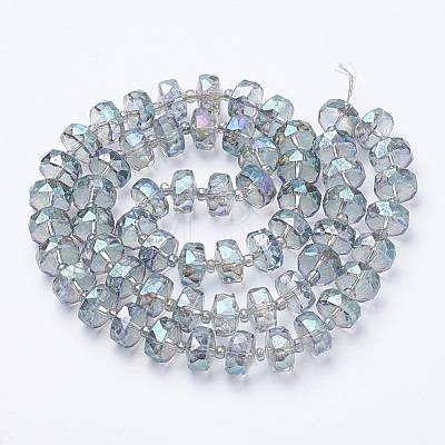 Electroplat Glass Beads Strands EGLA-Q092-10mm-D08-1