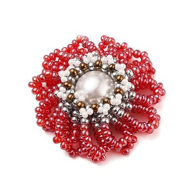 Handmade Glass Seed Beads Woven Beads PALLOY-JF00499-1