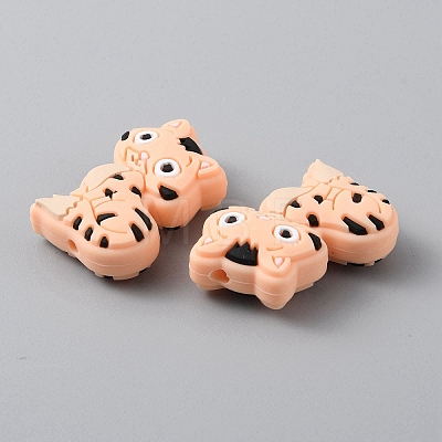 Cat Silicone Beads SIL-WH0002-86A-1