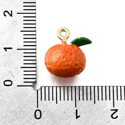 Zinc Alloy Enamel Charms FIND-U029-01G-12-1