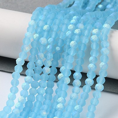 Imitation Jade Glass Beads Strands EGLA-A034-T3mm-MB08-1