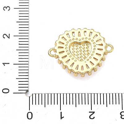 Brass Pave Clear Cubic Zirconia Connector Charms KK-A293-12G-02-1