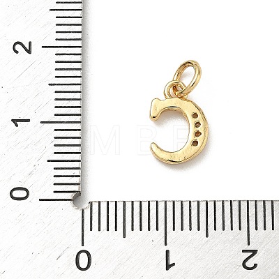 Brass Micro Pave Cubic Zirconia Charms KK-I382-03G-C-1
