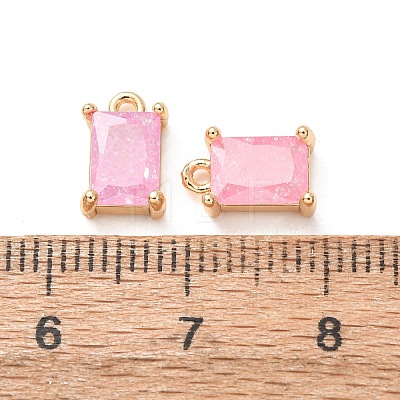 Brass Pave Cubic Zirconia Charms CU-K002-40G-M-1