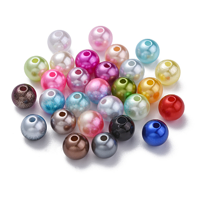 840Pcs 28 Styles ABS Plastic Imitation Pearl Beads OACR-FS0001-41-1