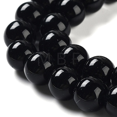 Black Glass Pearl Round Loose Beads For Jewelry Necklace Craft Making X-HY-10D-B20-1