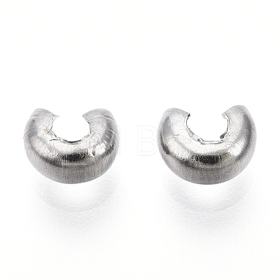 304 Stainless Steel Crimp Beads Covers STAS-S117-011B-1