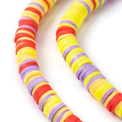 Handmade Polymer Clay Beads Strands CLAY-R089-6mm-T02B-40-1