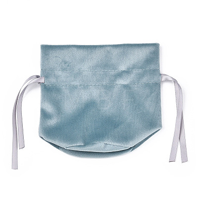 Velvet Jewelry Bags with Drawstring & Plastic Imitation Pearl TP-CJC0001-03D-1