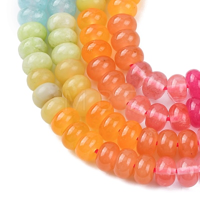 Gradient Color Natural White Jade Beads Strands G-NH0006-A13-01-1