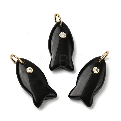 Natural Obsidian Pendants G-A297-01G-09-1