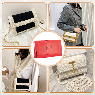 DIY PU Imitation Leather Bag Knitting Set for Purse Making PURS-WH0005-01E-1